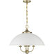 Monterey 4 Light 22 inch White and Warm Brass Pendant Ceiling Light in White/Warm Brass