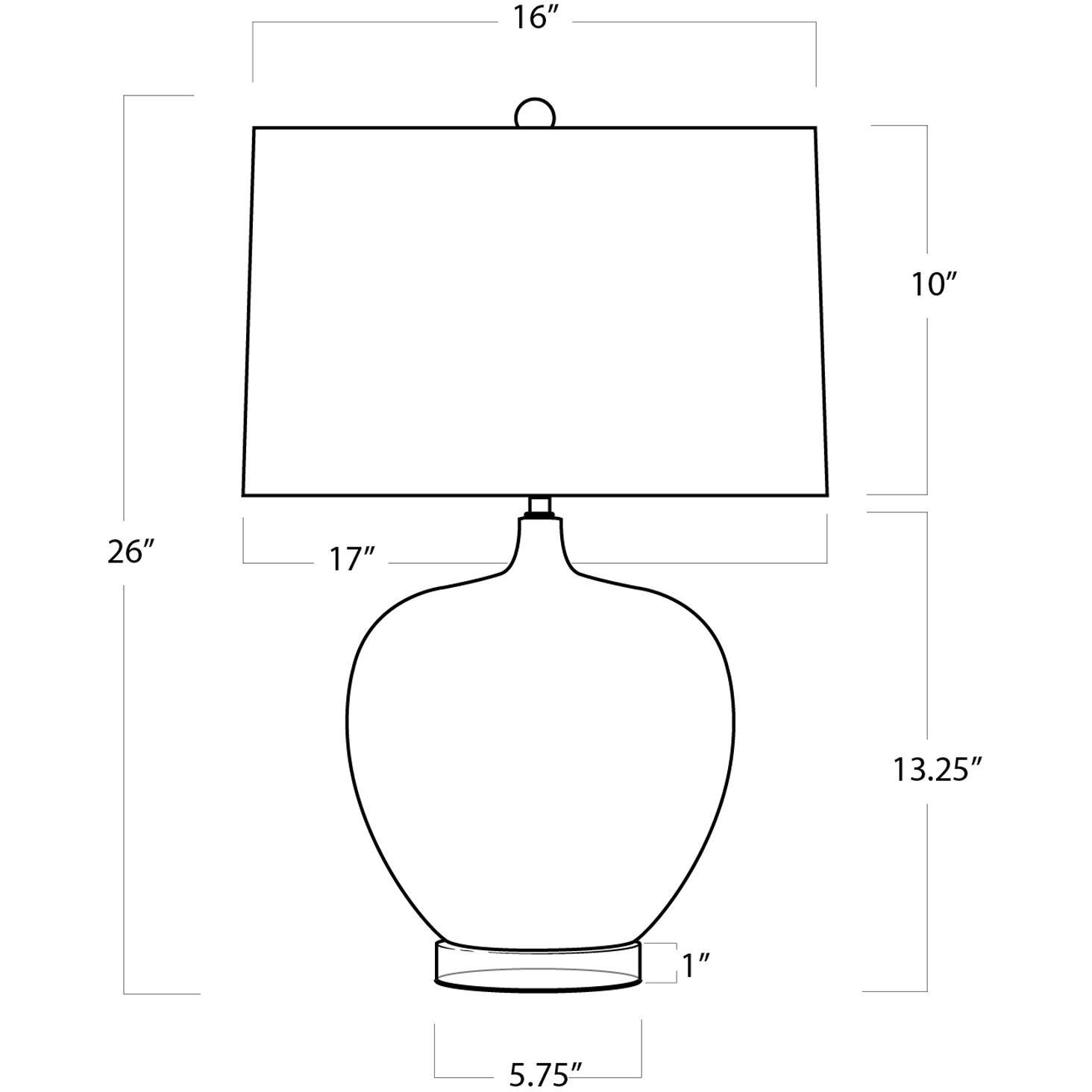 Wisteria 26 inch 100.00 watt Blue Table Lamp Portable Light
