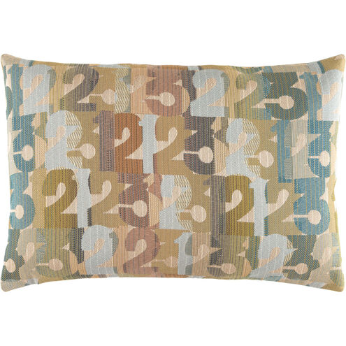 Shoop Shoop 19 inch Camel, Beige, Olive, Bright Blue Pillow Kit