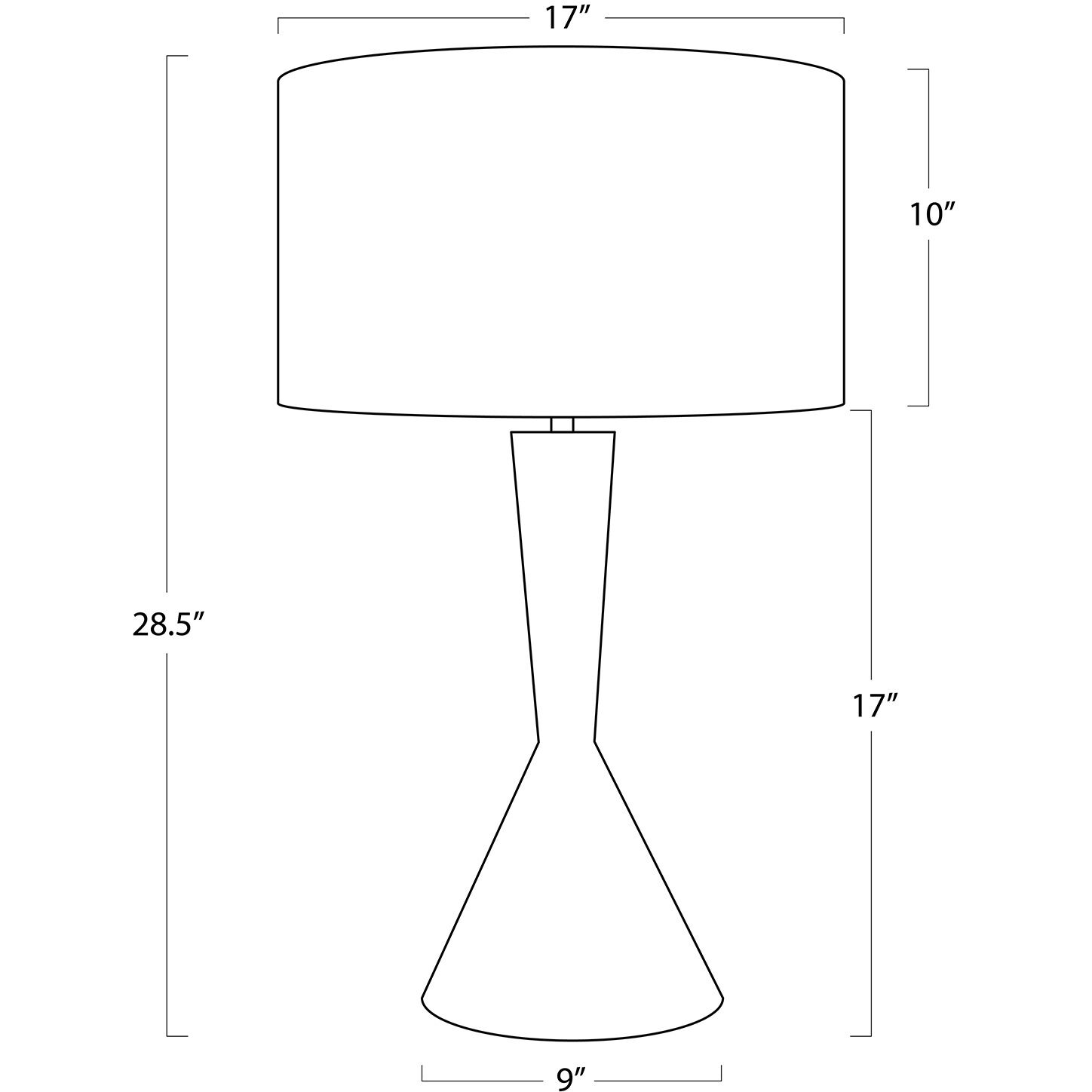 Denver 28.5 inch 150 watt Brown Table Lamp Portable Light