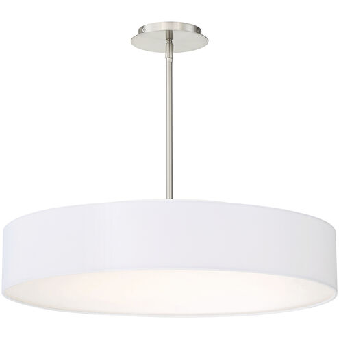 Manhattan LED 26 inch Brushed Nickel Pendant Ceiling Light, dweLED