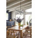 Archer 6 Light 42.5 inch Satin Black with Brushed Nickel Indoor Chandelier Ceiling Light