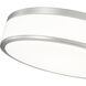 Ballord LED 16 inch Brushed Nickel Flush Mount Ceiling Light