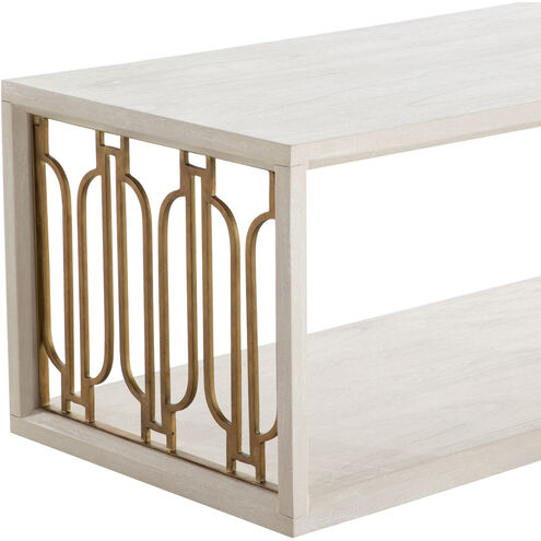 Ainsworth 54 X 21 inch Cerused White / Stained Gold Coffee Table