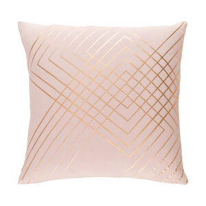 Crescent 20 X 20 inch Blush/Metallic - Copper Pillow Cover