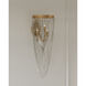 Lucien 3 Light 10.25 inch French Gold Leaf Wall Sconce Wall Light