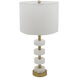 Thelrin 27.5 inch 60 watt Gold/White Table Lamp Portable Light