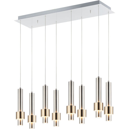 Reveal LED 10 inch Satin Nickel/Satin Brass Multi-Light Pendant Ceiling Light