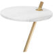 Spyder 26.5 X 14 inch Natural Brass Side Table