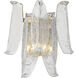 Regent Wall Sconce Wall Light in Clear Crackled Glass