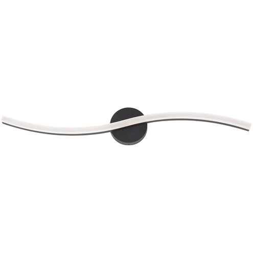 Trace LED 36 inch Black Vanity Light Wall Light