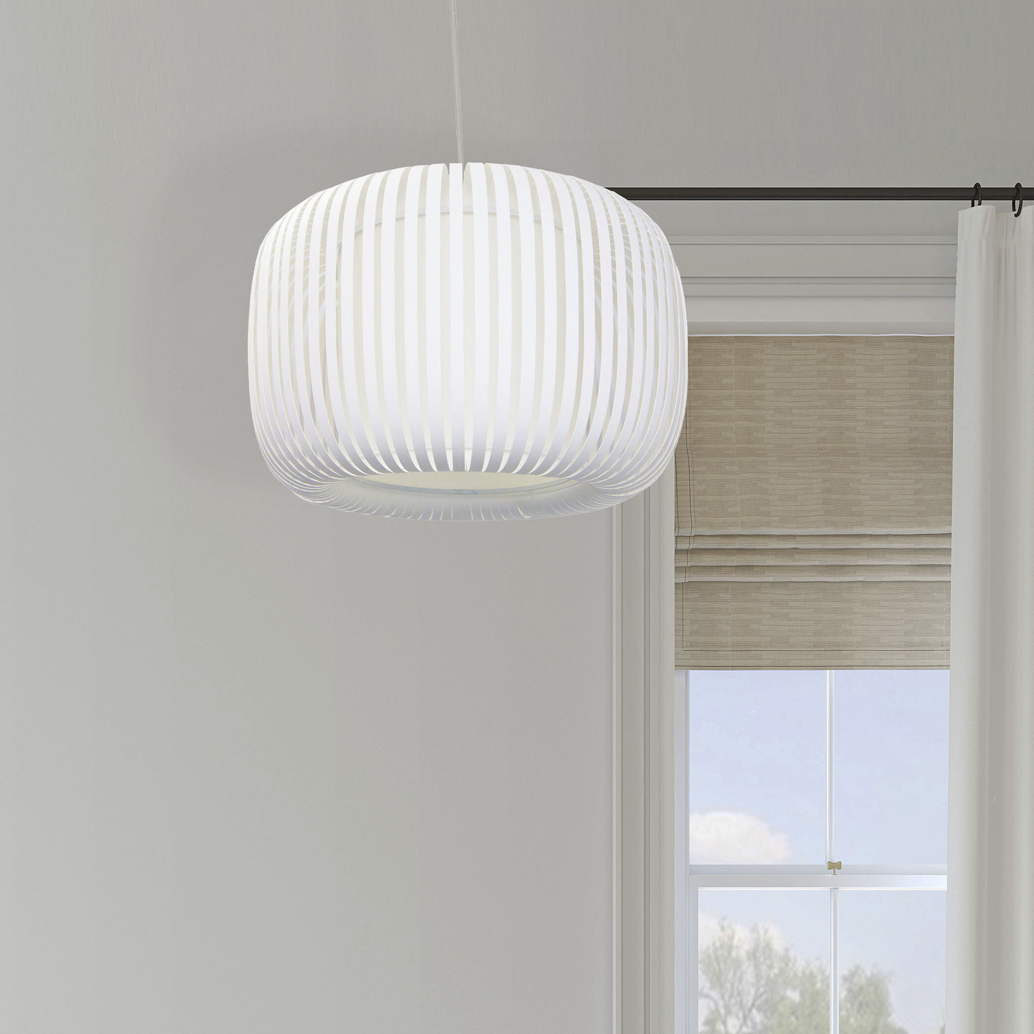 Mia 1 Light 18 inch Matte White Pendant Ceiling Light