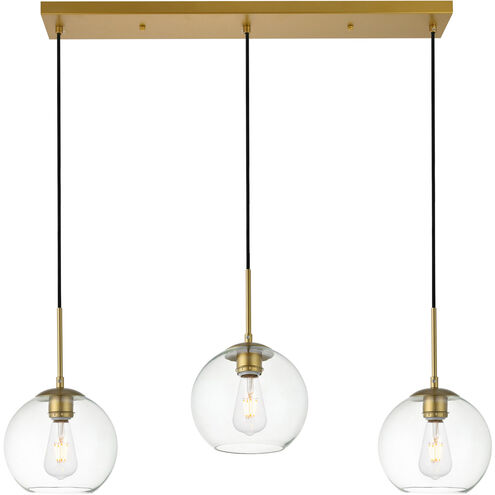 Baxter 3 Light 36 inch Brass Pendant Ceiling Light