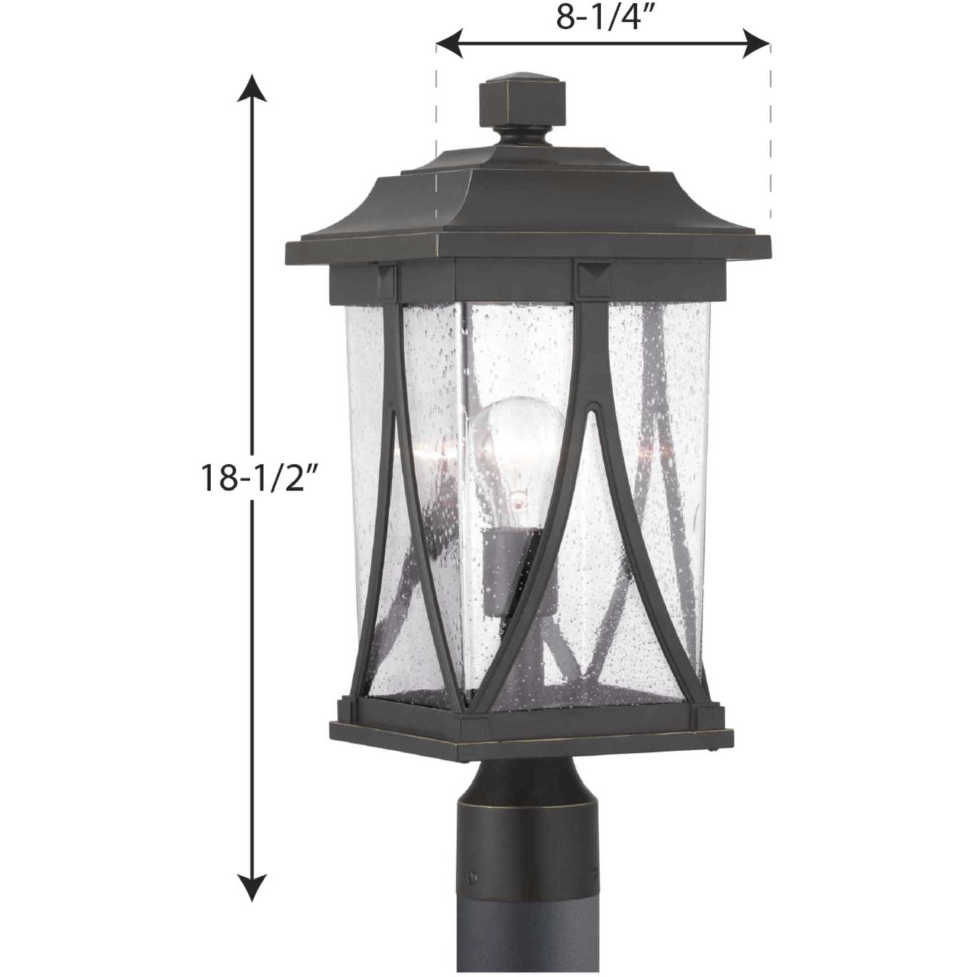 Abbott 1 Light 19 inch Antique Bronze Outdoor Post Lantern