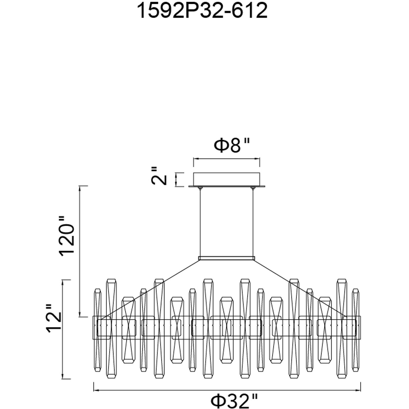 Aya LED Pearl Black Chandelier Ceiling Light