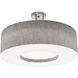 Montclair 3 Light 24 inch Satin Nickel Semi-Flush Mount Ceiling Light