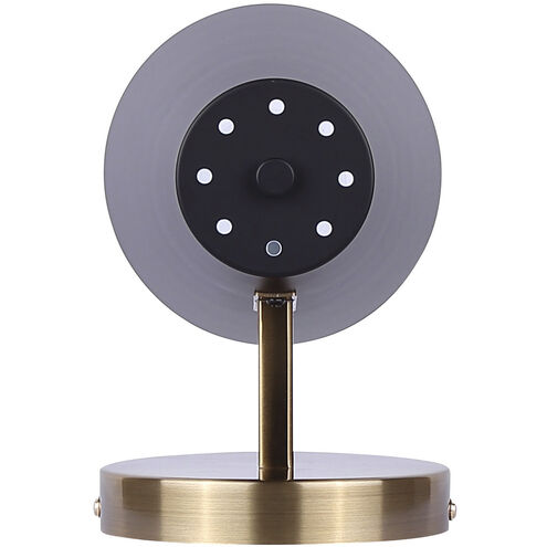 Harken 1 Light 7.75 inch Matte Black and Gold Vanity Light Wall Light