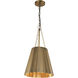 Alora Mood Plisse Pendant Ceiling Light in Aged Gold