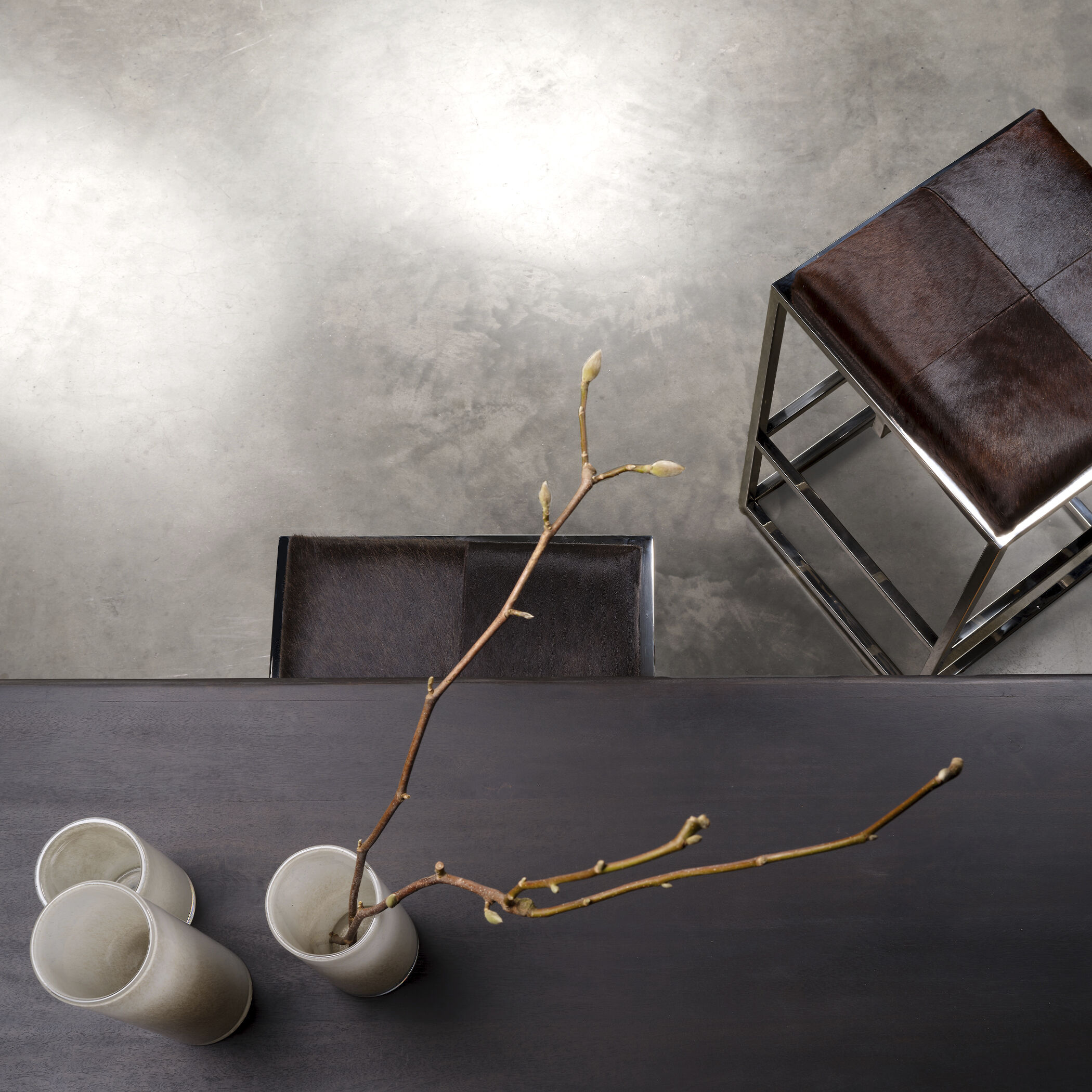 Farmhouse 72 X 30 inch Dark Wood & Antique Silver Legs Dining Table