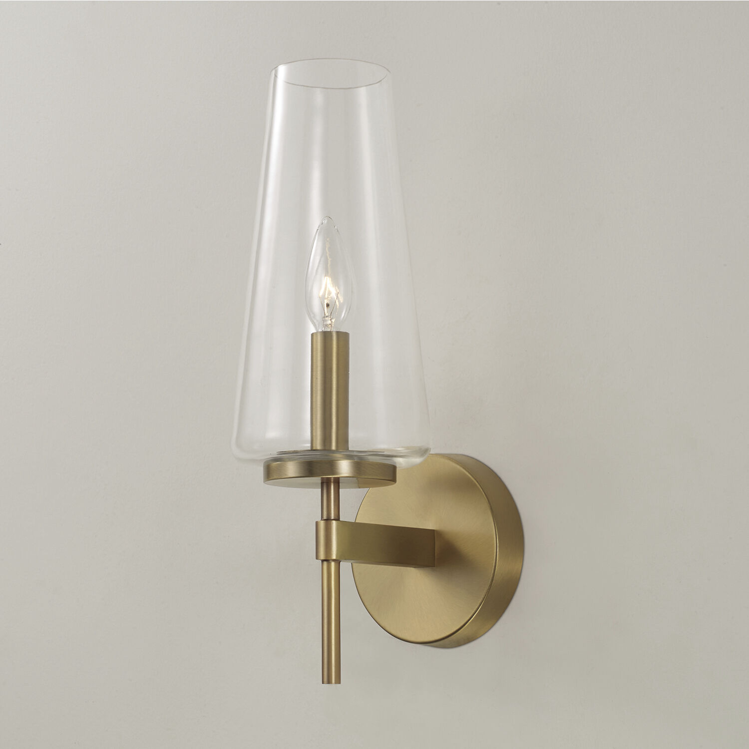 Aaron 1 Light 5 inch Aged Brass Sconce Wall Light