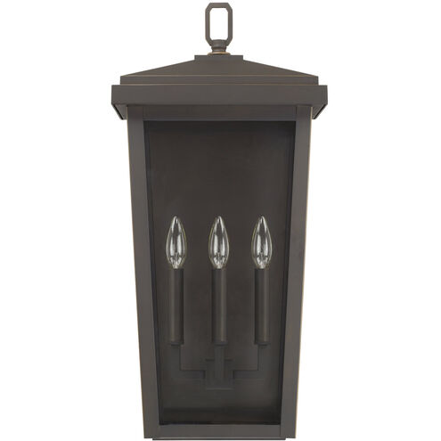 Donnelly 3 Light 24 inch Oiled Bronze Outdoor Wall Lantern