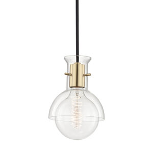 Riley 1 Light 6.25 inch Aged Brass Pendant Ceiling Light