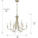 Kamila 24 inch 60.00 watt White Gold Chandelier Ceiling Light