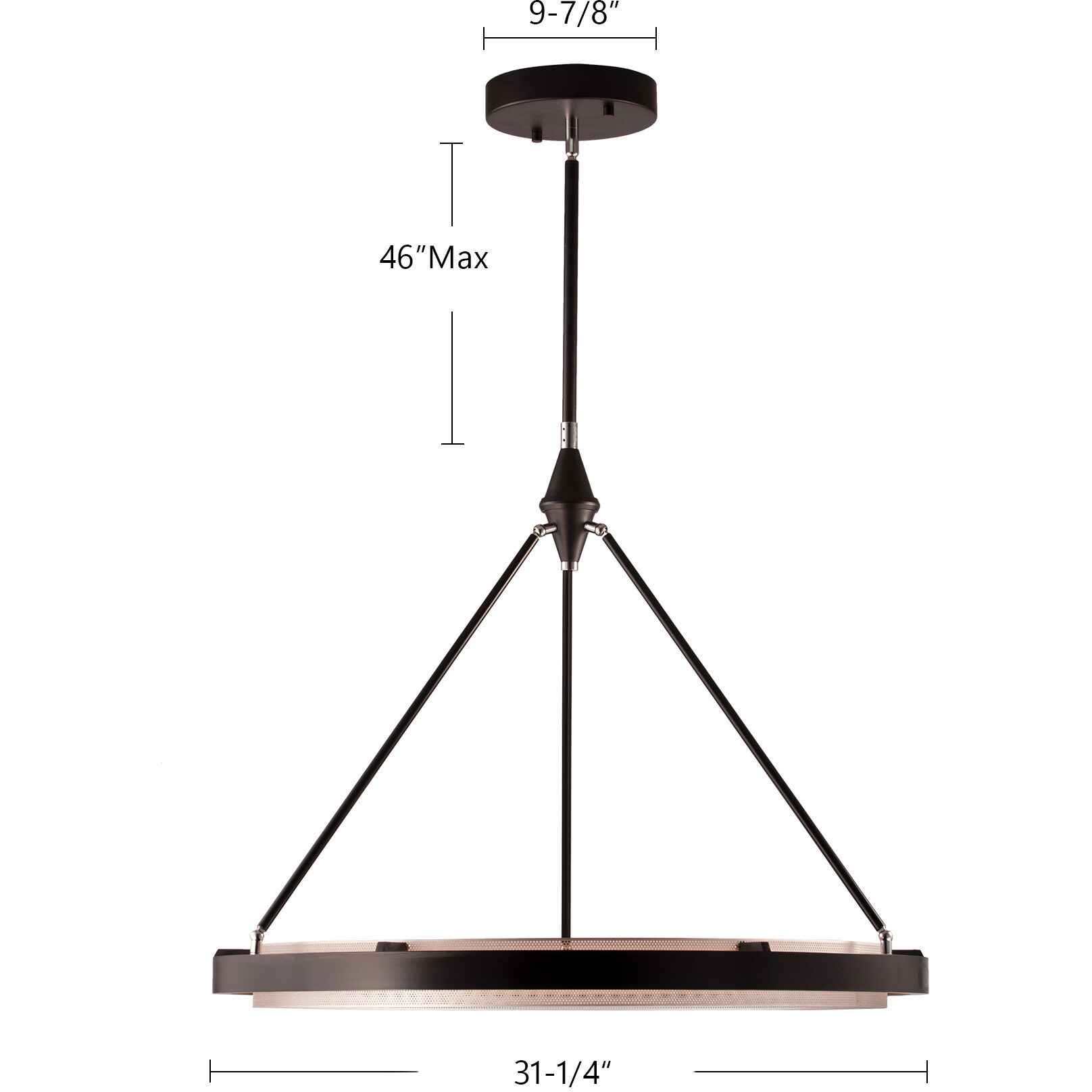 Duo Pendant Ceiling Light in Classic Black and Gold Shimmer