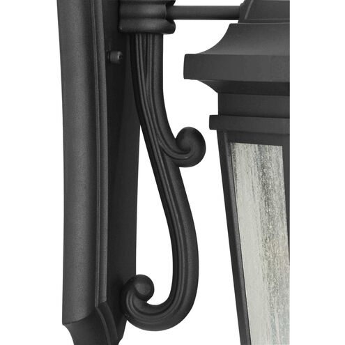 Verdae 1 Light 13 inch Textured Black Outdoor Wall Lantern, Small, Design Series