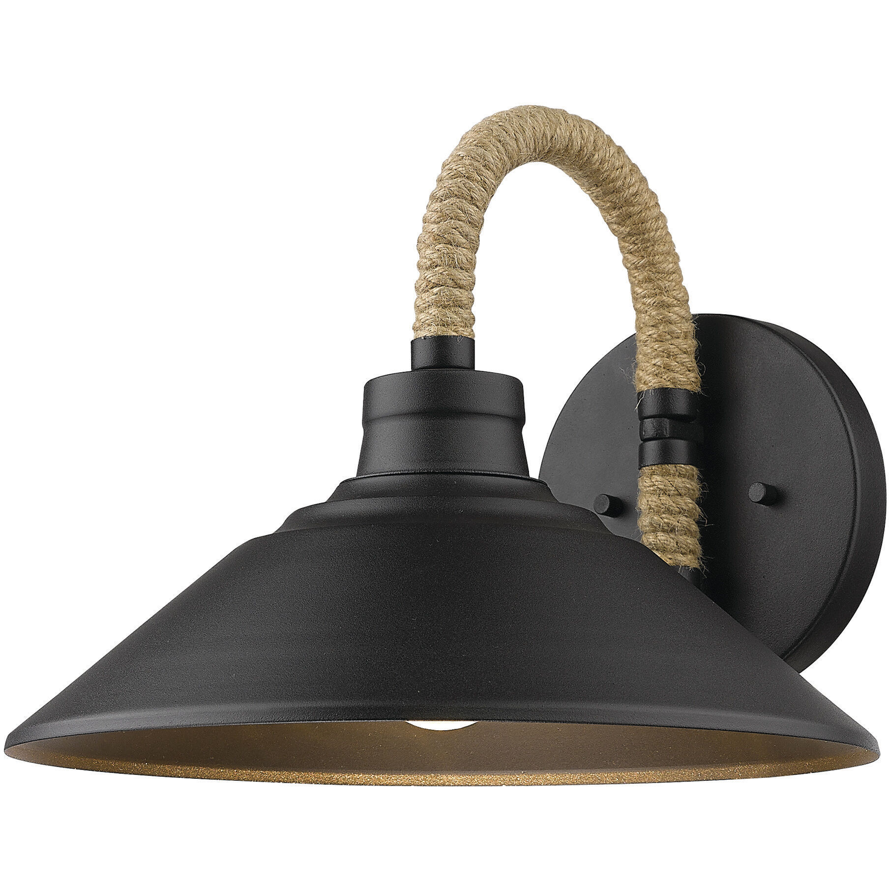 Journey 1 Light 12 inch Natural Black Wall Sconce Wall Light, Damp