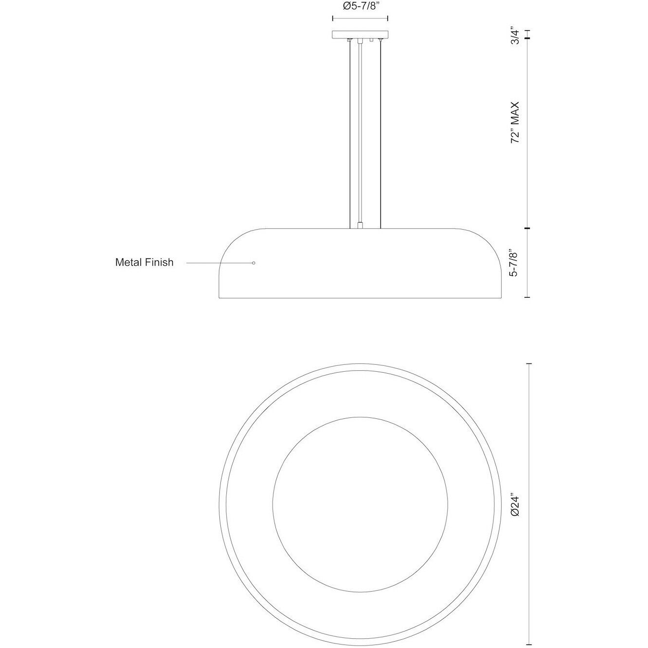 Beacon Pendant Ceiling Light in White