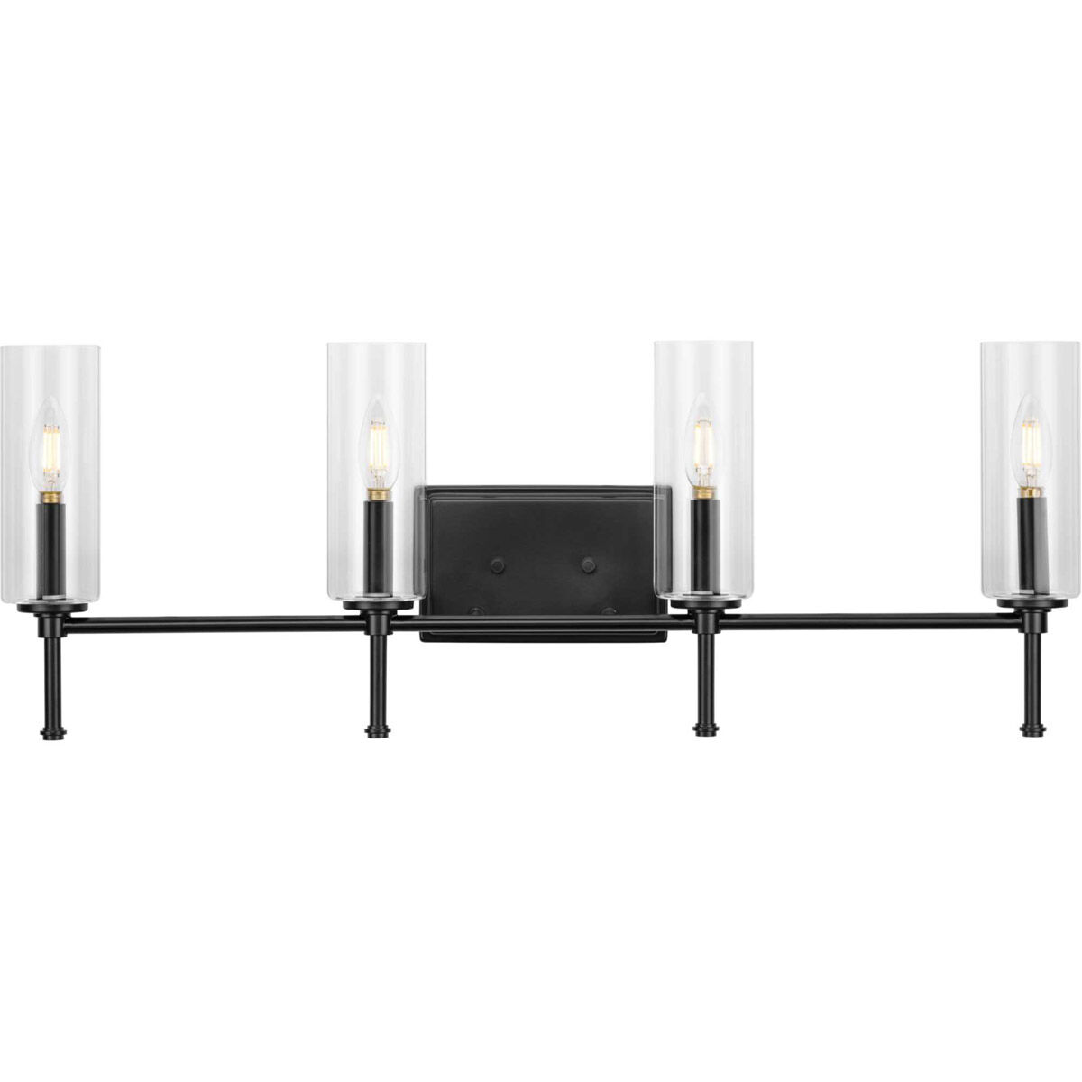 Elara 4 Light 32 inch Matte Black Bath Vanity Wall Light
