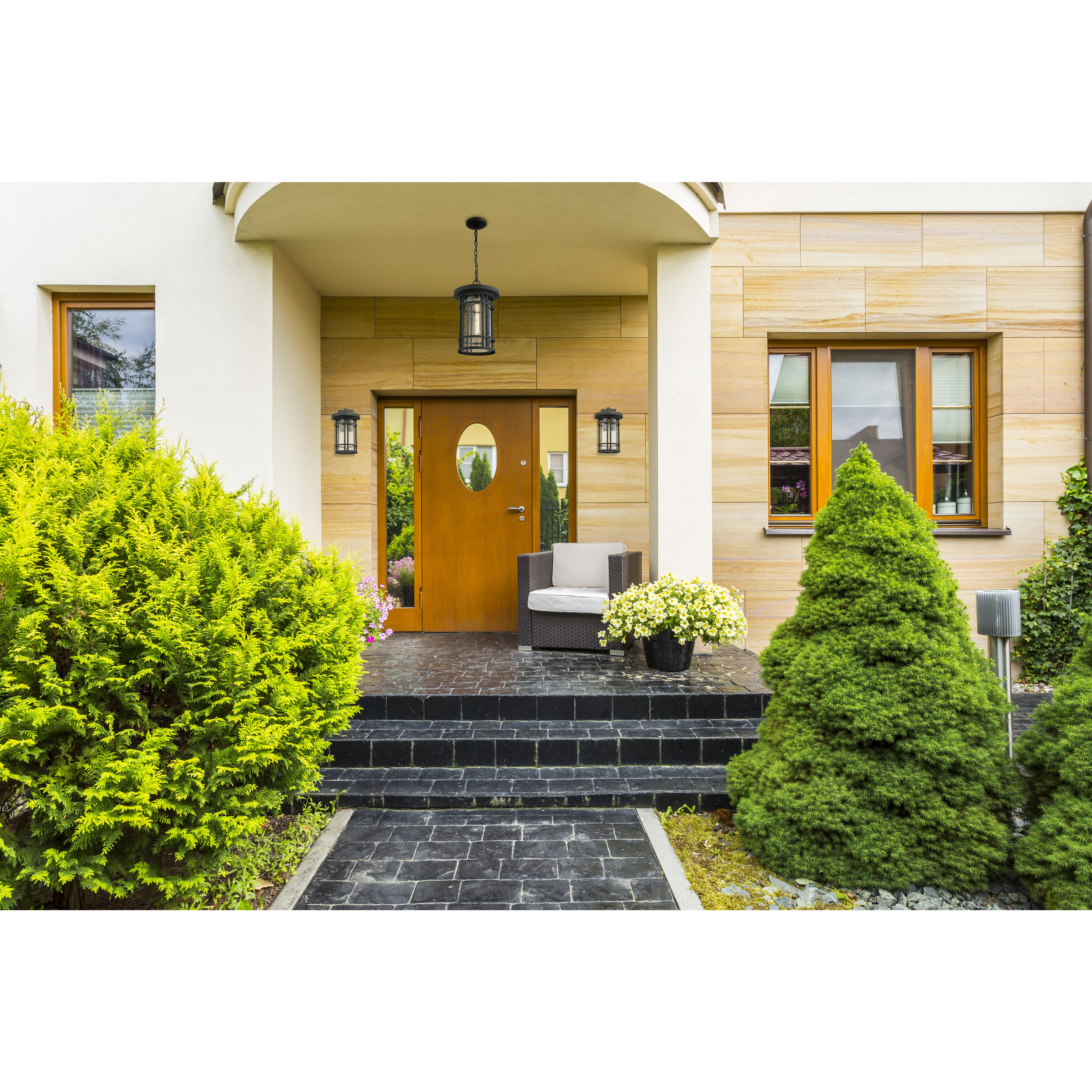 Jordan 1 Light 10 inch Oil Rubbed Bronze Outdoor Chain Mount Ceiling Fixture