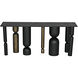 Figaro 71 X 17 inch Matte Black and Aged Brass Console