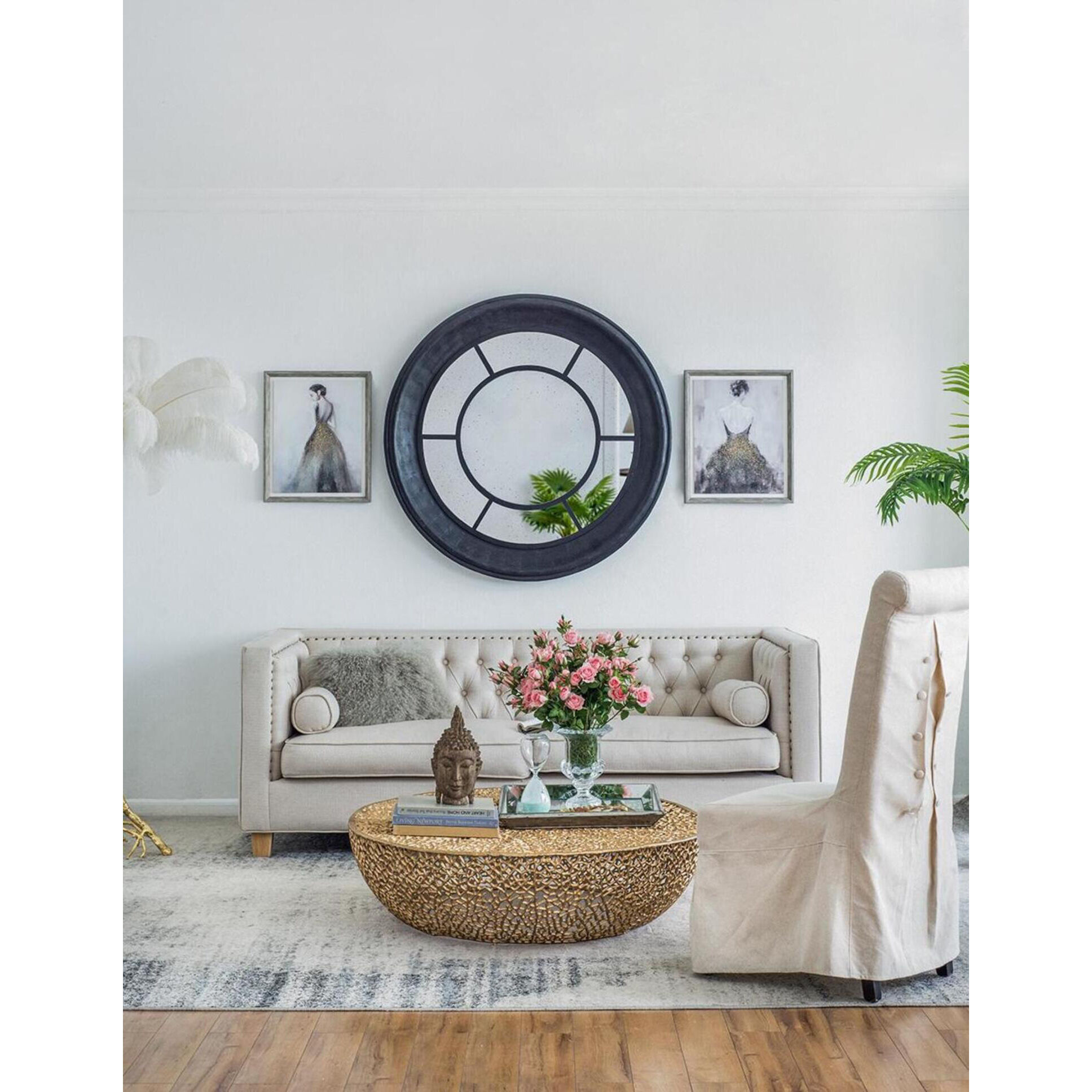 Cameron 47 X 47 inch Black Mirror