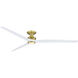 Spitfire LED Brushed Satin Brass Fan Light