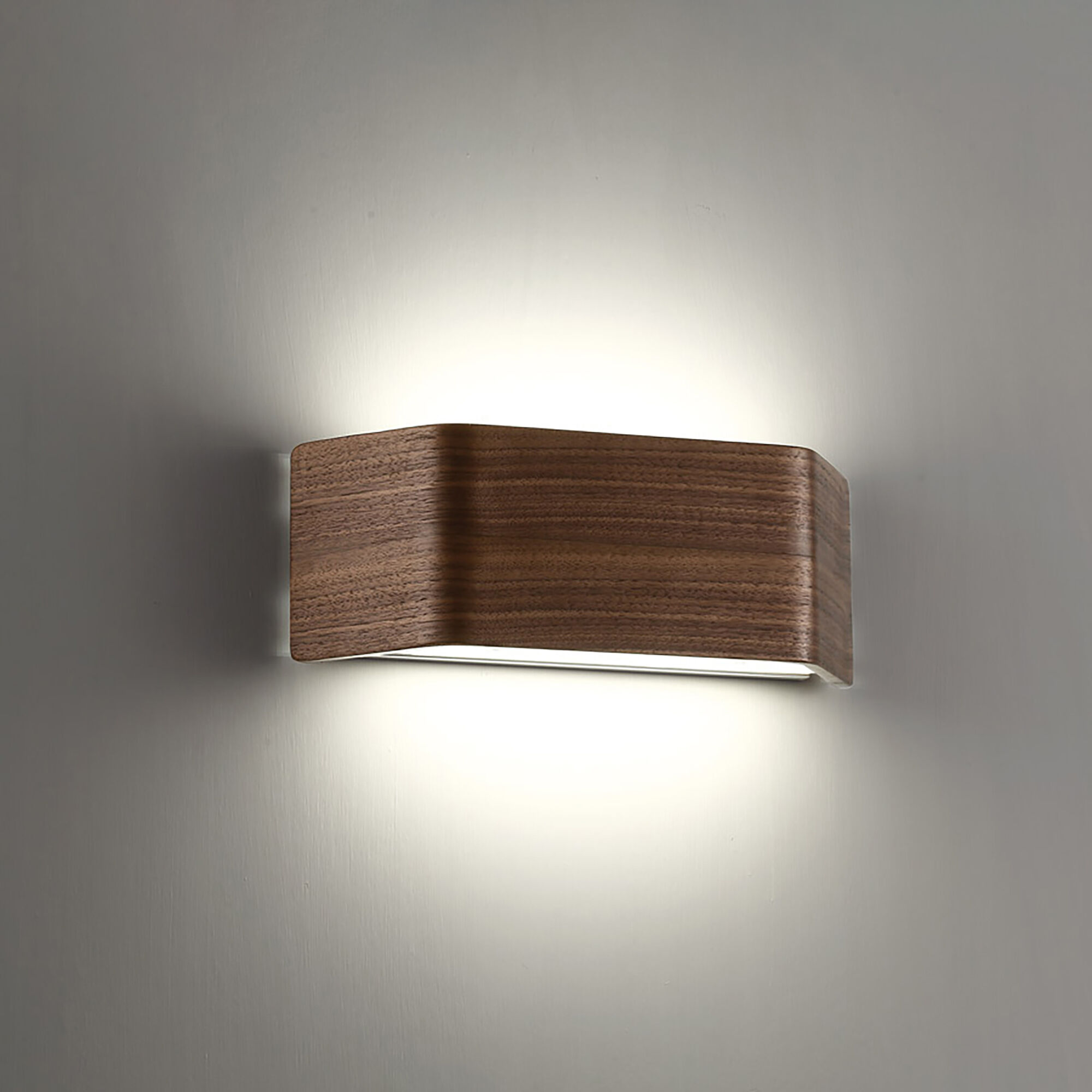 Asgard Wall Sconce Wall Light in Dark Walnut, Does not have EM Backup Battery