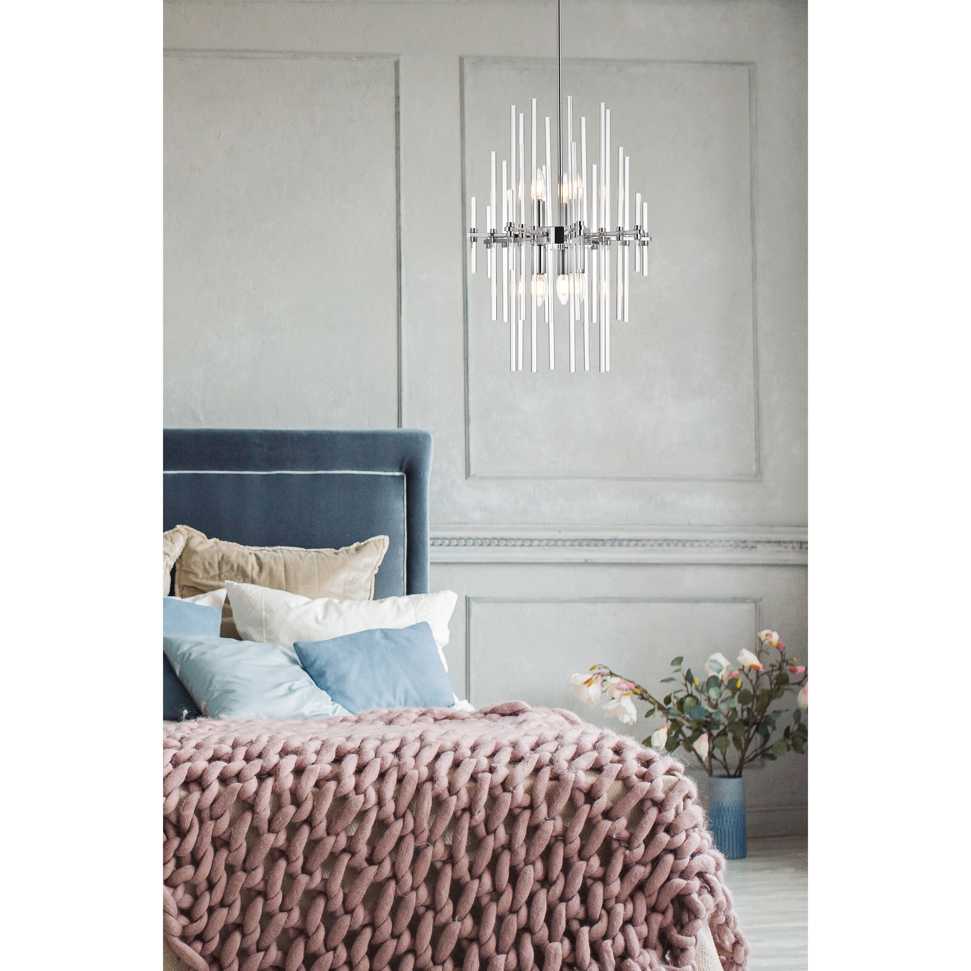 Sienna 6 Light 17 inch Chrome Pendant Ceiling Light