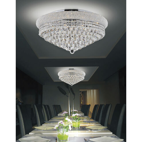 Empire 20 Light 36 inch Chrome Flush Mount Ceiling Light