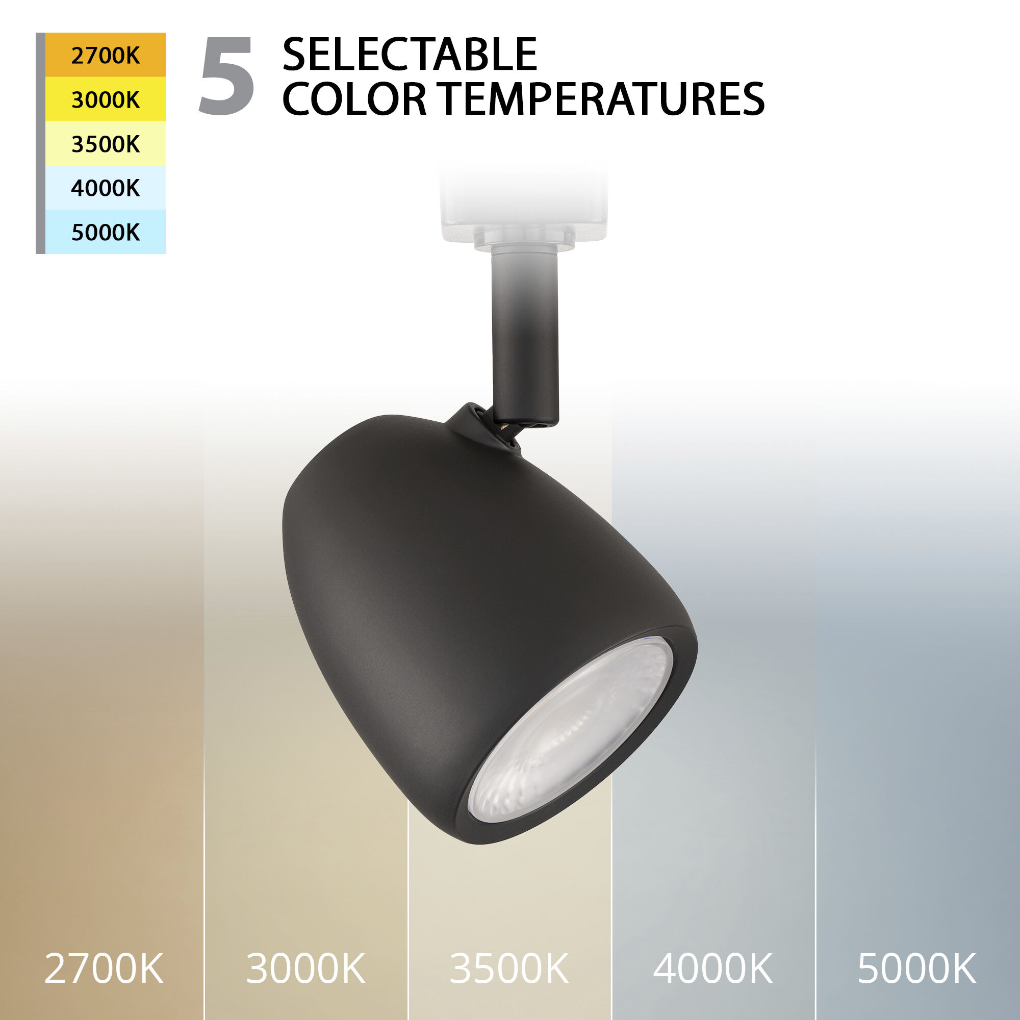 Bullet 1 Light 120 Black L Track Fixture Ceiling Light, WAC Limited