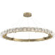 Tessera LED Gilded Brass Chandelier Ceiling Light, Ring
