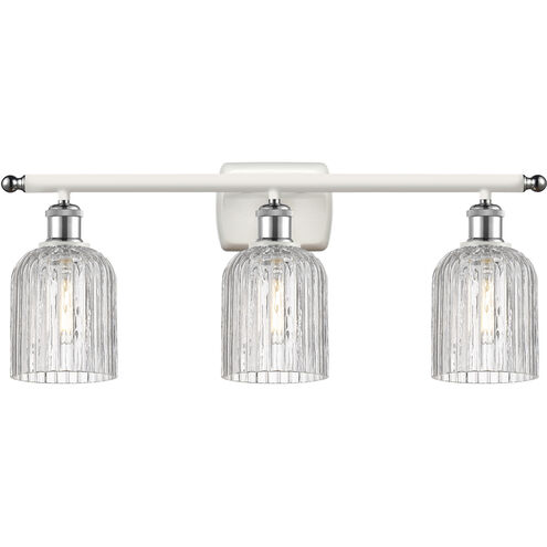 Ballston Bridal Veil 3 Light 25 inch White Polished Chrome Bath Vanity Light Wall Light