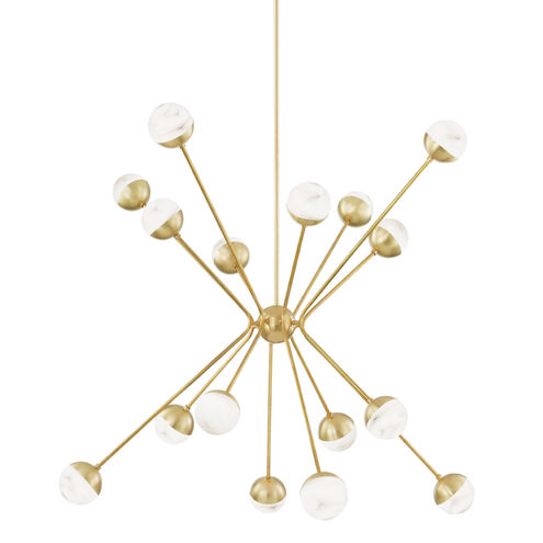 Saratoga LED 51 inch Aged Brass Chandelier Ceiling Light