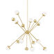 Saratoga LED 51 inch Aged Brass Chandelier Ceiling Light