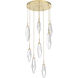 Rock Crystal LED 26.2 inch Gilded Brass Chandelier Ceiling Light in Chilled Clear, 2700K LED, Round Multi-Port