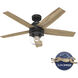 Margo 52 inch Matte Black with Golden Maple Blades Ceiling Fan