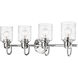 Kinsley 4 Light 28 inch Chrome Bath Vanity Wall Light