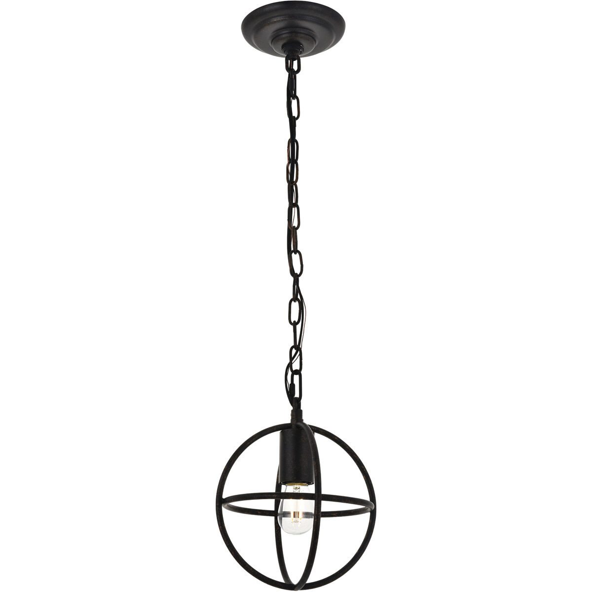 Octavia 1 Light 7.9 inch Dark Brown Pendant Ceiling Light in Dark Bronze