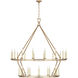 Chapman & Myers Darlana6 LED 61.25 inch Gilded Iron Two Tier Chandelier Ceiling Light, Oversized