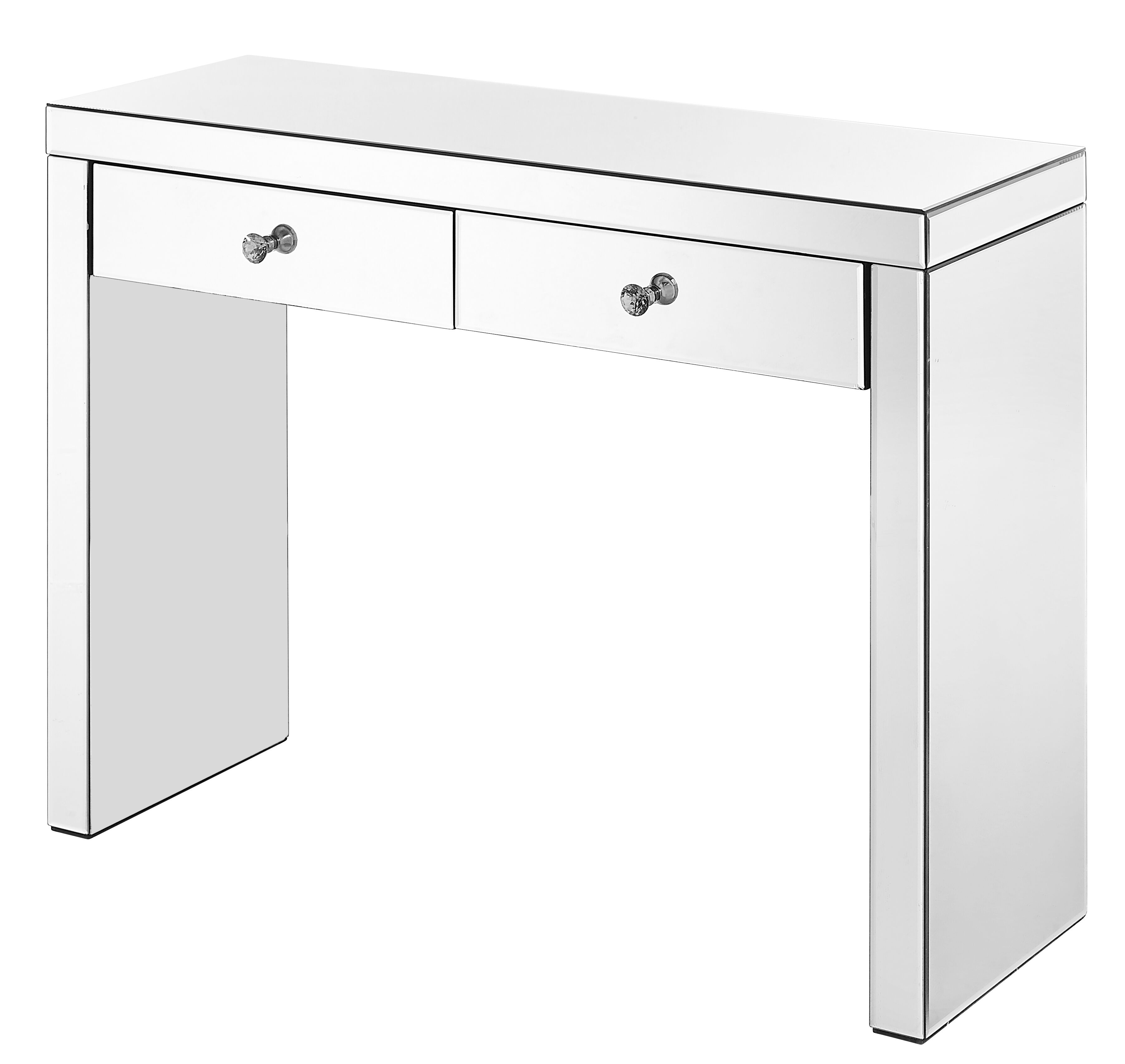 Contempo 39 inch Clear Mirror Console Table